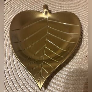 Leaf Trinket Dish - Brass Heavy